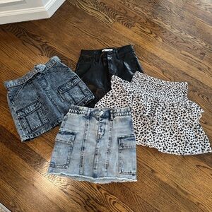 Girls mini skirts set of 4 size 8